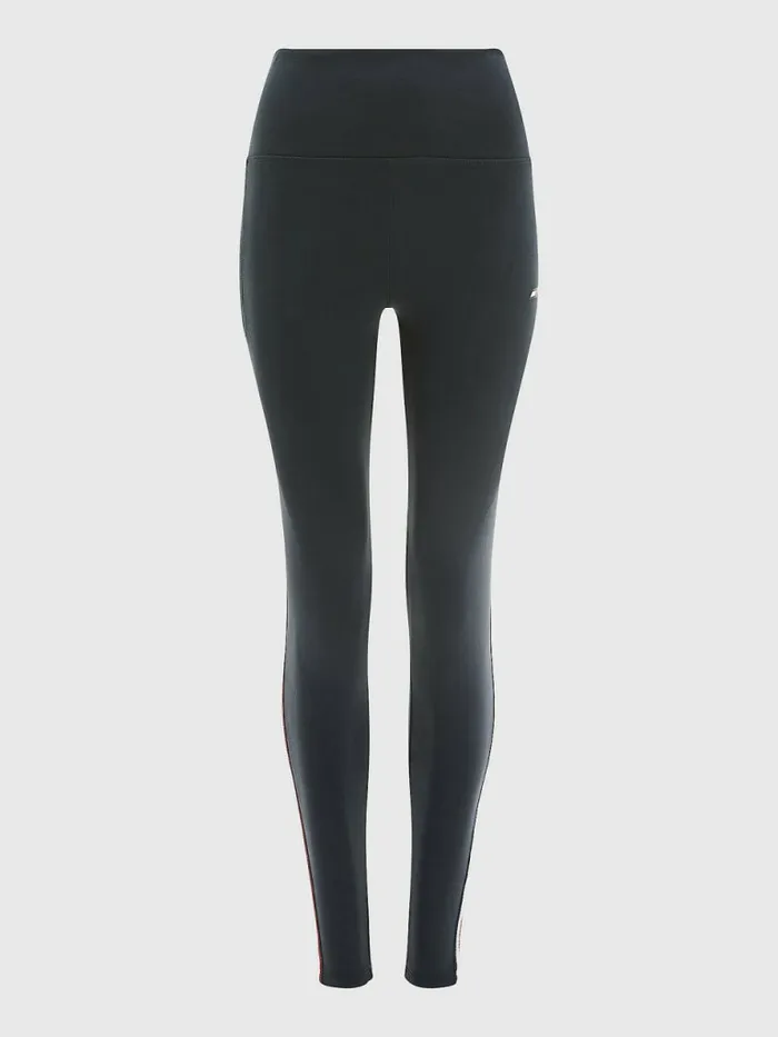 Tommy Hilfiger Sport High Rise Tape Full Length Leggings Sueded Desert Sky Womens Trousers