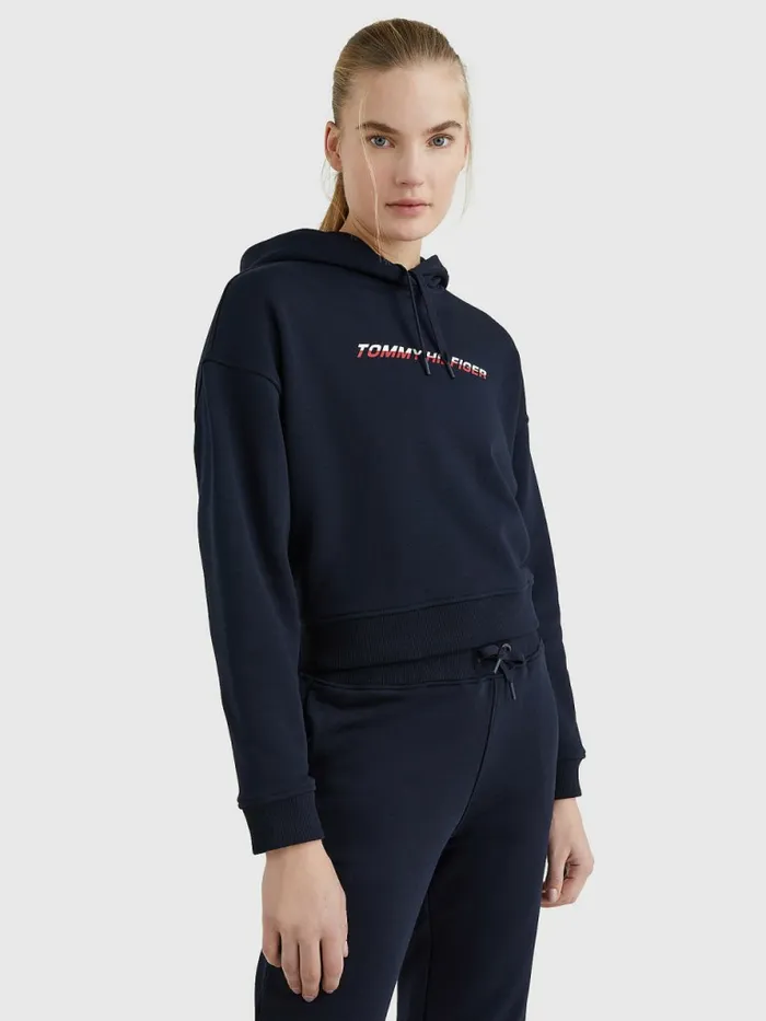Tommy Hilfiger Sport Logo Relaxed Fit Hoody Desert Sky Womens Sweatshirts and Hoodies On Sale Tommy Hilfiger Sport Logo Relaxed Fit Hoody Desert Sky Womens Sweatshirts and Hoodies On Sale