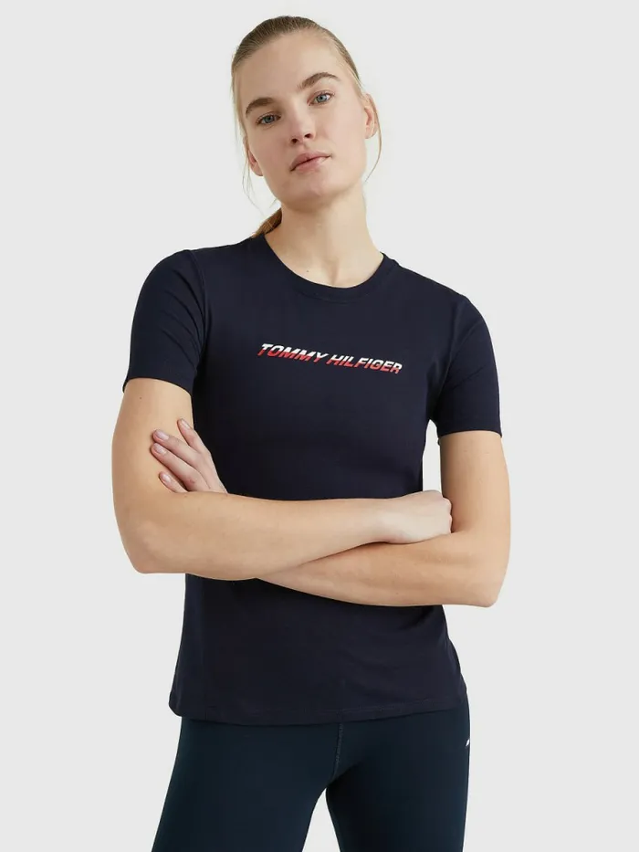 Tommy Hilfiger Sport Logo TShirt Desert Sky Womens TShirts Sale