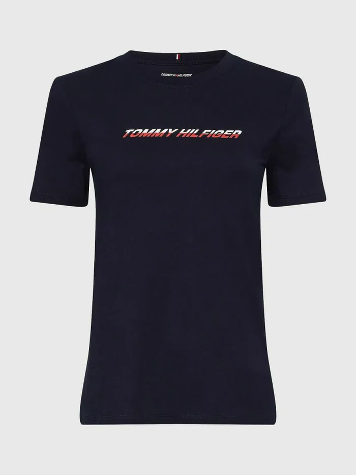 Tommy Hilfiger Sport Logo TShirt Desert Sky Womens TShirts Sale