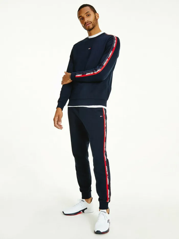 Tommy Hilfiger Sport Logo Tape Sweatshirt Desert Sky Mens Tommy Hilfiger Sport Tommy Hilfiger Sport Logo Tape Sweatshirt Desert Sky Mens Tommy Hilfiger Sport