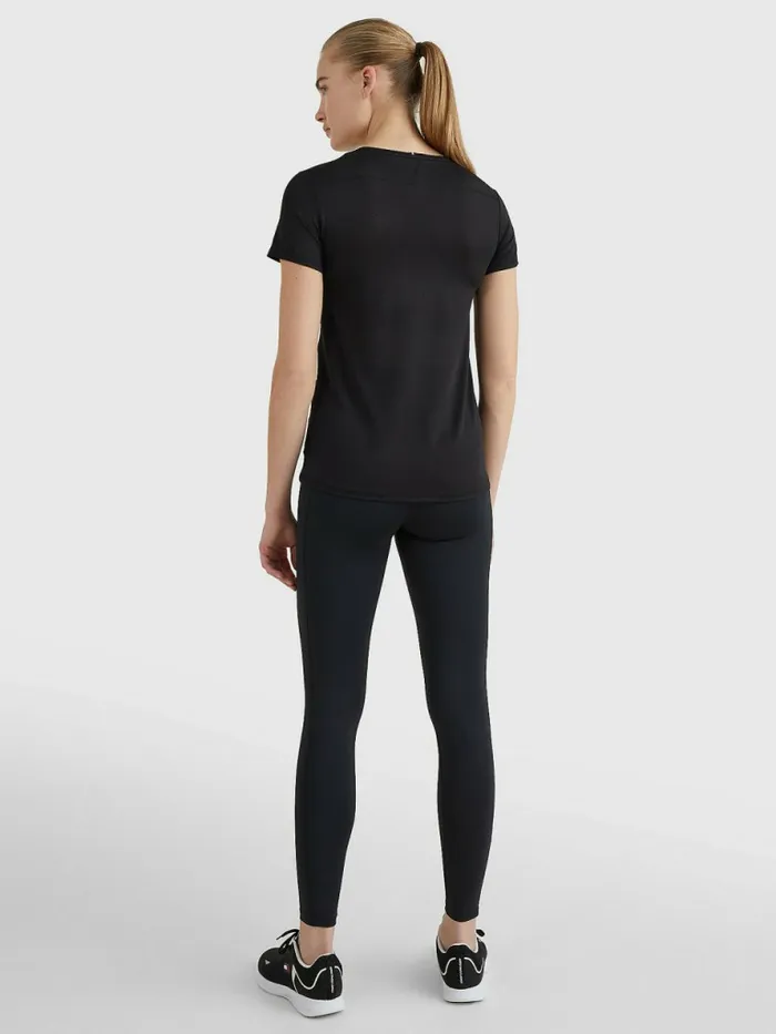 Tommy Hilfiger Sport Mesh Flag TShirt Black Womens TShirts Gift Ideas