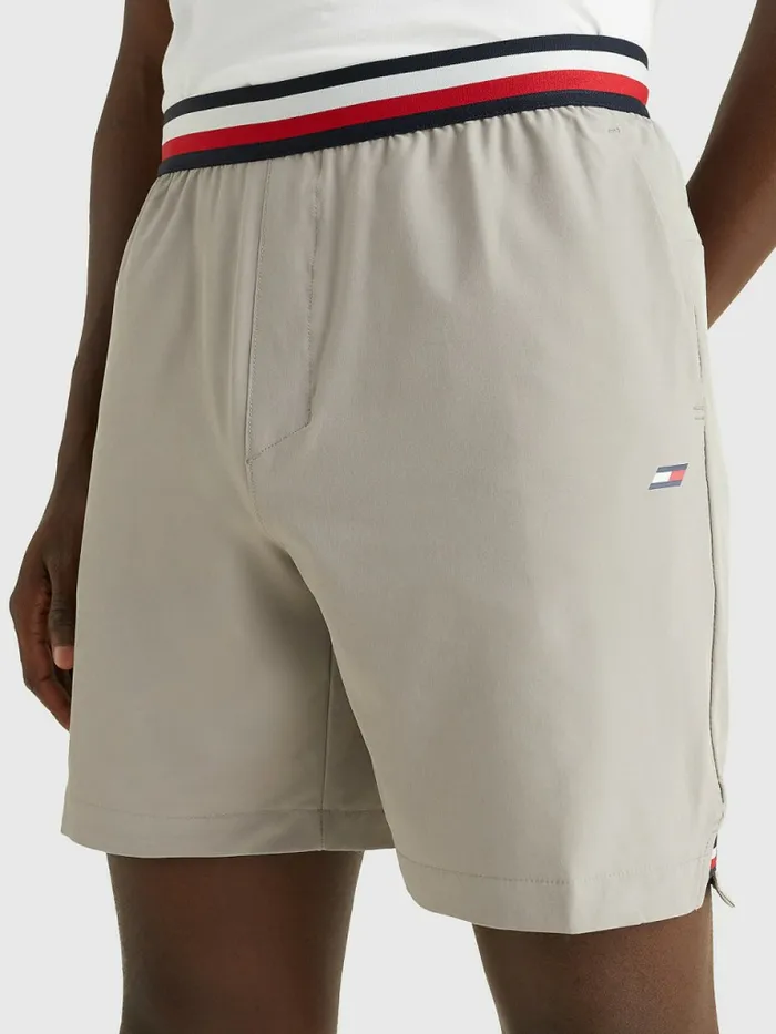 Tommy Hilfiger Sport Moisture Wicking Shorts Rock Grey Mens Shorts For Sale