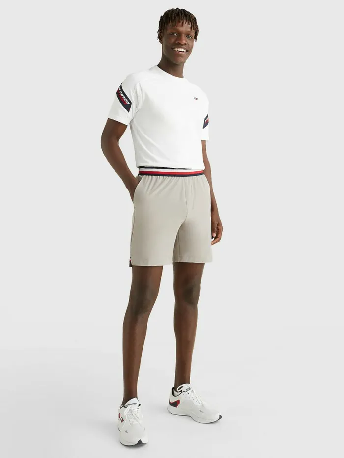 Tommy Hilfiger Sport Moisture Wicking Shorts Rock Grey Mens Shorts For Sale