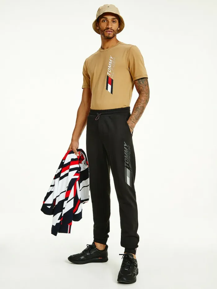 Tommy Hilfiger Sport Organic Cotton Logo Joggers Black Mens Tommy Hilfiger Sport Tommy Hilfiger Sport Organic Cotton Logo Joggers Black Mens Tommy Hilfiger Sport