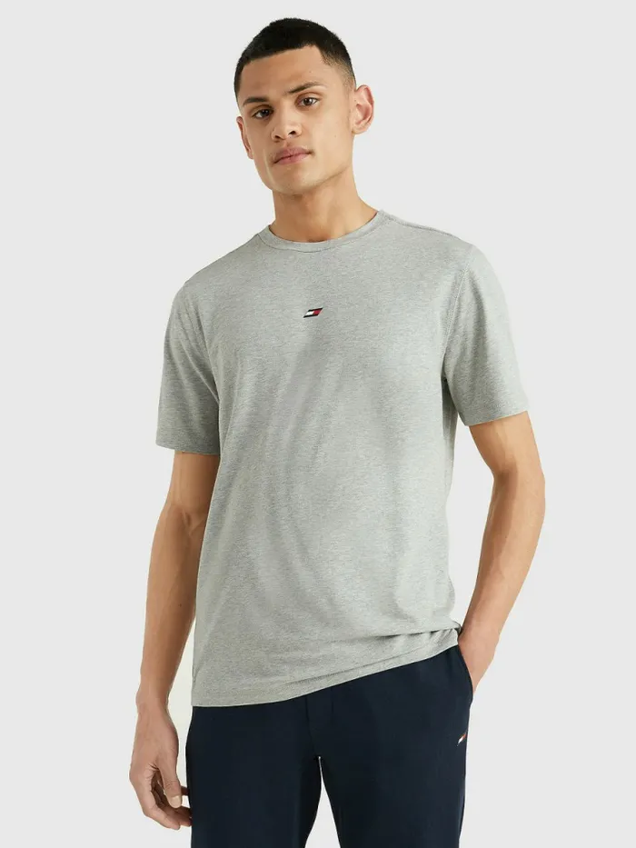 Tommy Hilfiger Sport Organic Cotton Motion Flag TShirt Light Grey Heather Mens TShirts Cheap On Sale Tommy Hilfiger Sport Organic Cotton Motion Flag TShirt Light Grey Heather Mens TShirts Cheap On Sale