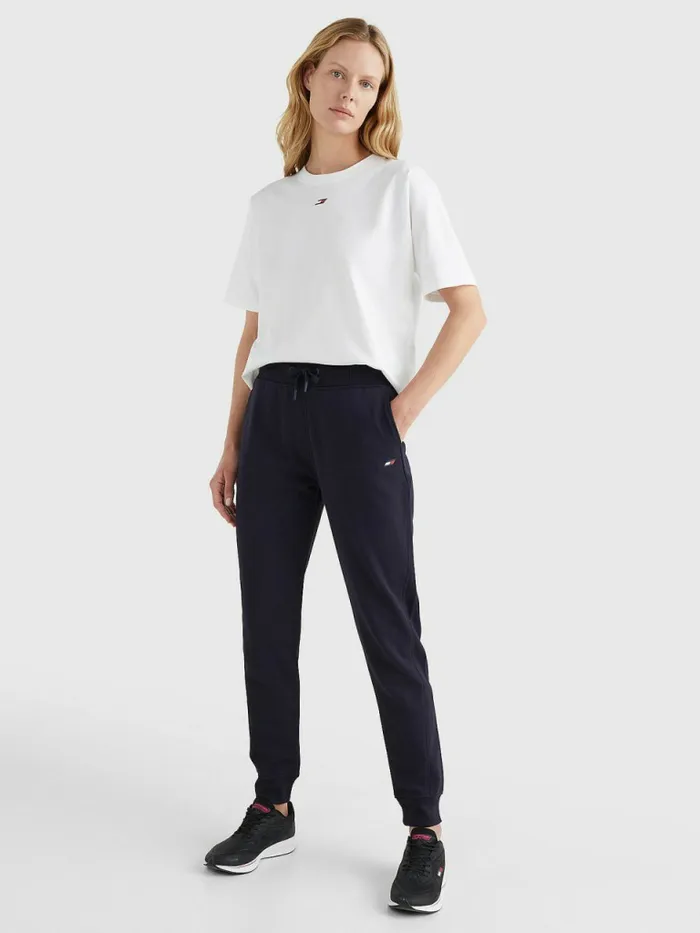 Tommy Hilfiger Sport Organic Cotton Regular Fit Joggers Desert Sky Large Logo Womens Tommy Hilfiger Sport