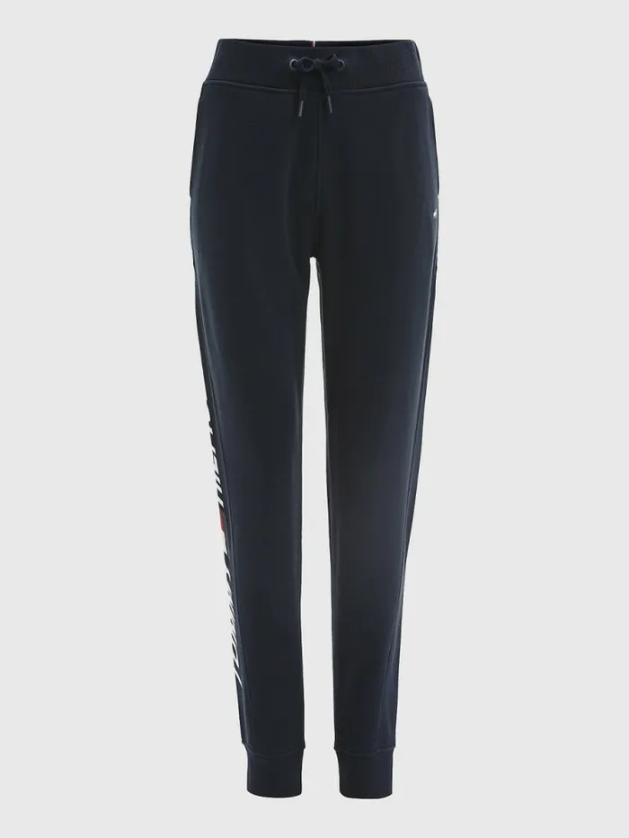 Tommy Hilfiger Sport Organic Cotton Regular Fit Joggers Desert Sky Large Logo Womens Tommy Hilfiger Sport