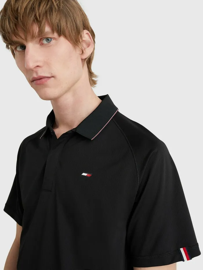 Tommy Hilfiger Sport Performance Polo Black Mens Polo Shirts Gift for Friend