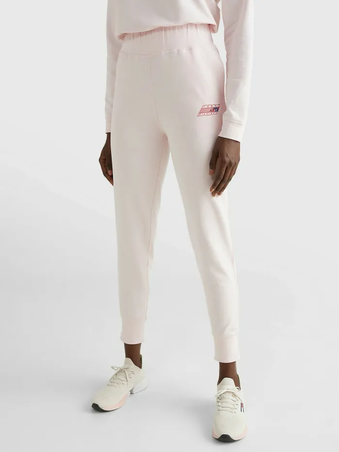 Tommy Hilfiger Sport Relaxed Fit Joggers Pale Pink Womens Trousers