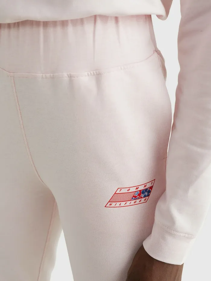 Tommy Hilfiger Sport Relaxed Fit Joggers Pale Pink Womens Trousers