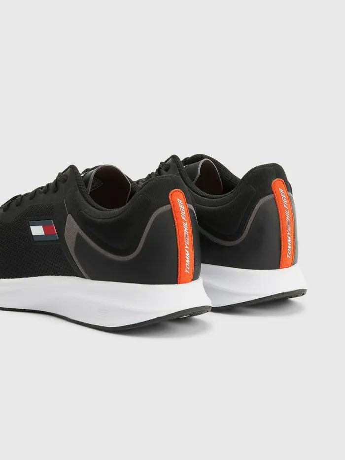 Tommy Hilfiger Sport Runner Mesh Trainers Black Mens Boots Gift Ideas
