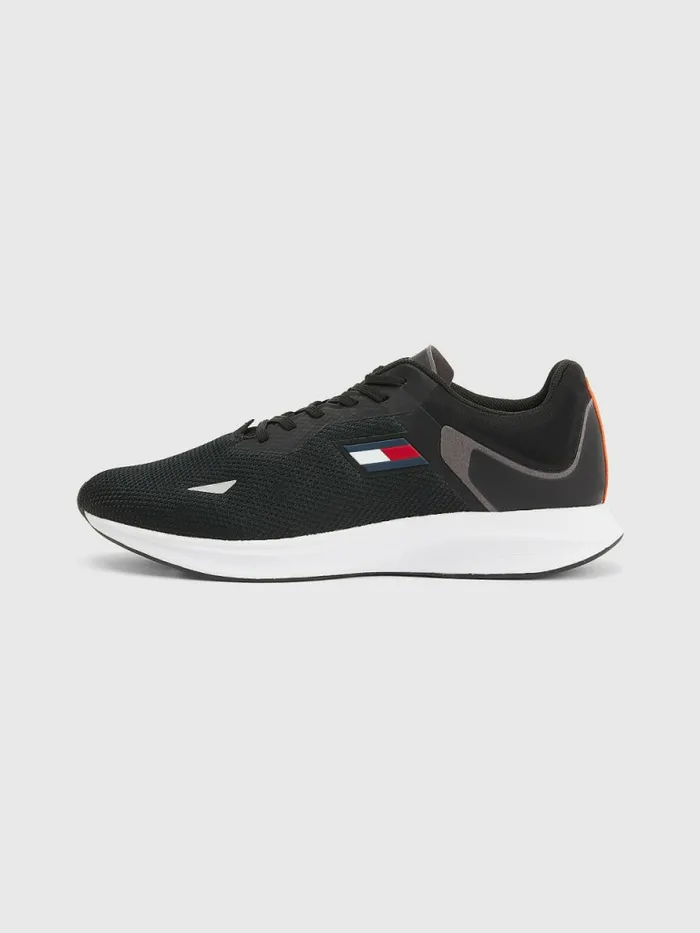 Tommy Hilfiger Sport Runner Mesh Trainers Black Mens Boots Gift Ideas