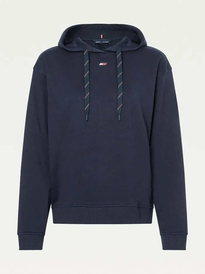 Tommy Hilfiger Sport Signature Tape Relaxed Fit Hoody Desert Sky Womens Sweatshirts and Hoodies Casaul