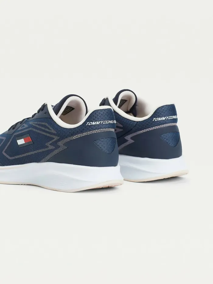 Tommy Hilfiger Sport Sleek Mixed Texture Trainers Desert Sky Womens Trainers Online