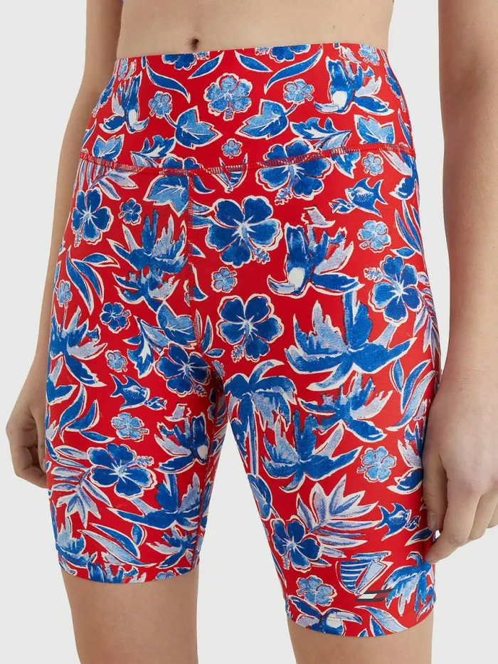 Tommy Hilfiger Sport Stretch Floral Shorts Island Print Womens Shorts Casaul
