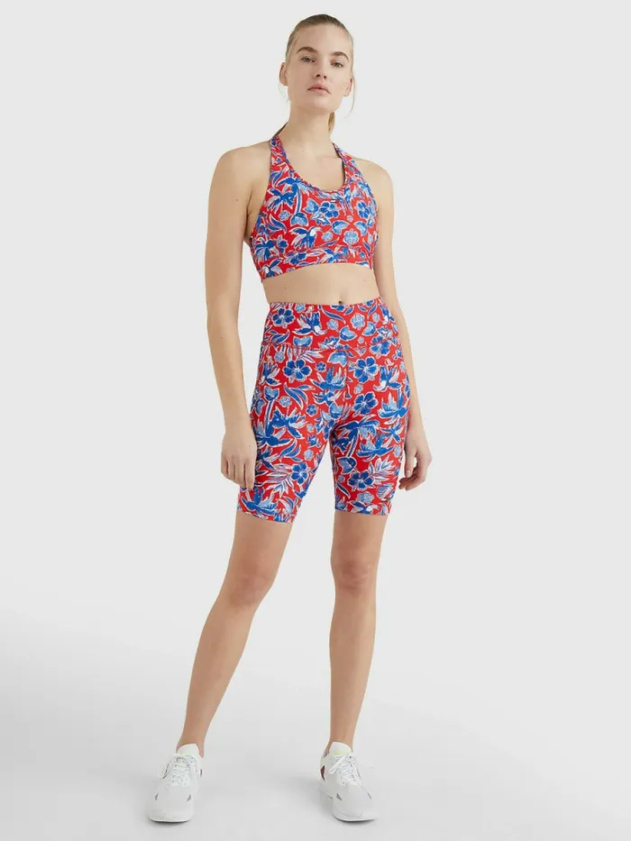 Tommy Hilfiger Sport Stretch Floral Shorts Island Print Womens Shorts Casaul