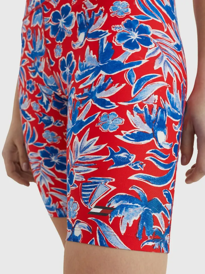 Tommy Hilfiger Sport Stretch Floral Shorts Island Print Womens Shorts Casaul