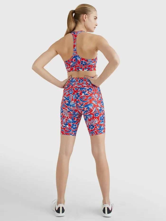 Tommy Hilfiger Sport Stretch Floral Shorts Island Print Womens Shorts Casaul