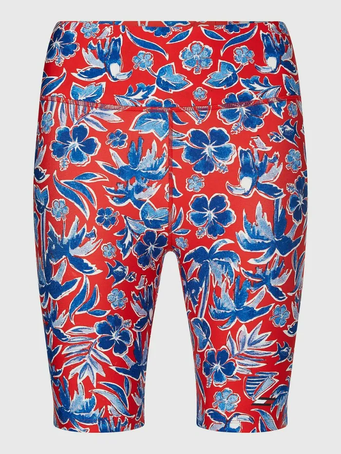 Tommy Hilfiger Sport Stretch Floral Shorts Island Print Womens Shorts Casaul