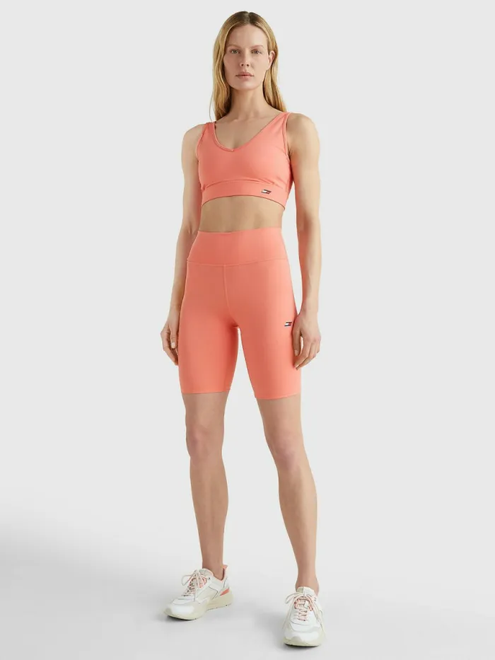 Tommy Hilfiger Sport Stretch Skinny Shorts Coral Blossom Womens Shorts Popular