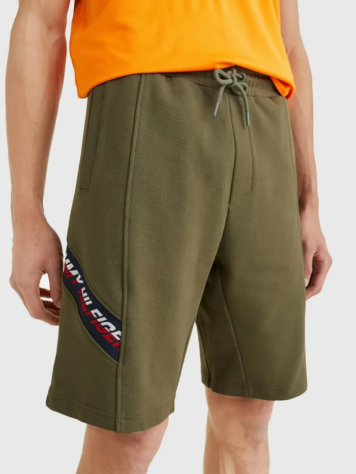 Tommy Hilfiger Sport Th Cool Organic Cotton Shorts Army Green Mens Shorts On Sale Tommy Hilfiger Sport Th Cool Organic Cotton Shorts Army Green Mens Shorts On Sale