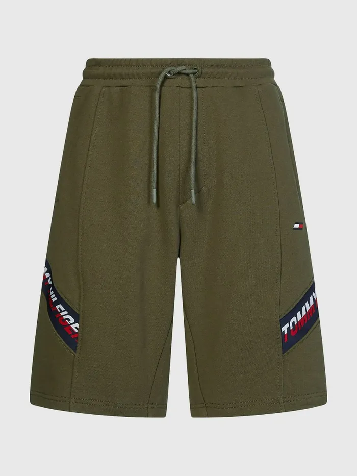 Tommy Hilfiger Sport Th Cool Organic Cotton Shorts Army Green Mens Shorts On Sale