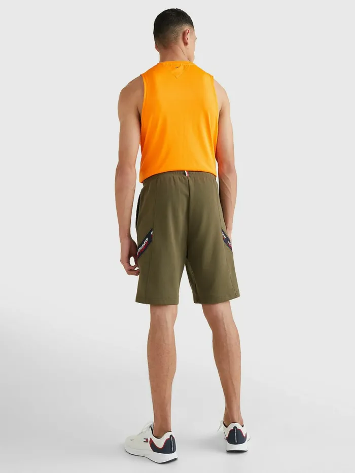 Tommy Hilfiger Sport Th Cool Organic Cotton Shorts Army Green Mens Shorts On Sale