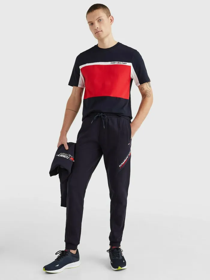 Tommy Hilfiger Sport Th Cool Tape Joggers Desert Sky Mens Tracksuits Gift Ideas