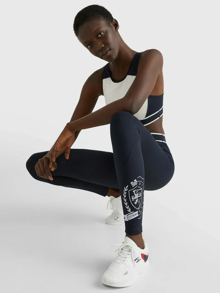 Tommy Hilfiger Sport Tommy Icons Full Length Leggings Desert Sky Womens Tommy Hilfiger Sport