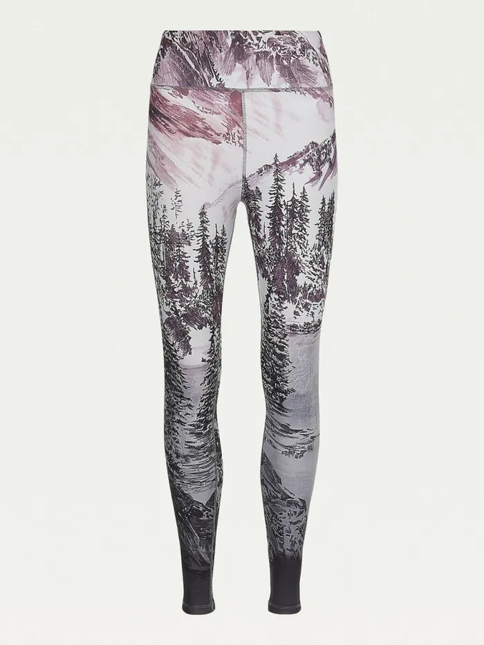 Tommy Hilfiger Sport Tommy Icons Th Cool Leggings Icon Red Gradient Landscape Womens CoOrds