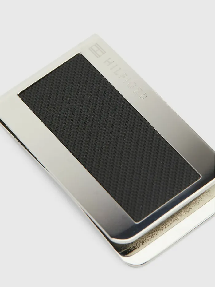 Tommy Hilfiger Stainless Steel Engraved Money Clip Silver Mens Jewellery and Cufflinks