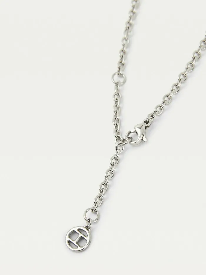 Tommy Hilfiger Stainless Steel Heart Necklace Silver Womens Jewellery