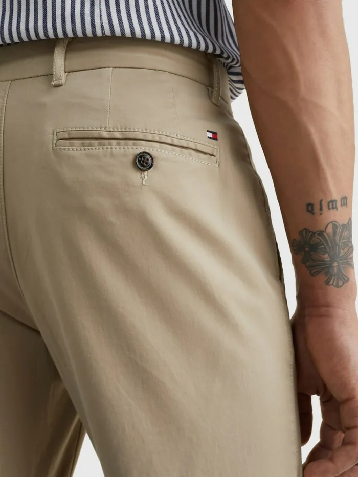 Tommy Hilfiger Stretch Cotton Chinos Batique Khaki Mens Trousers