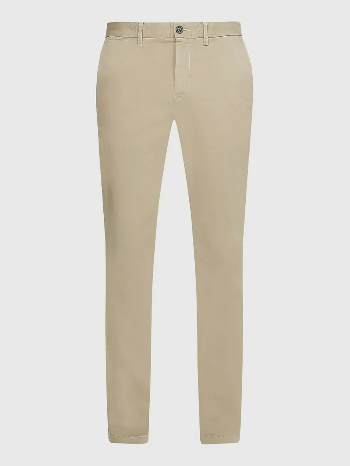 Tommy Hilfiger Stretch Cotton Chinos Batique Khaki Mens Trousers
