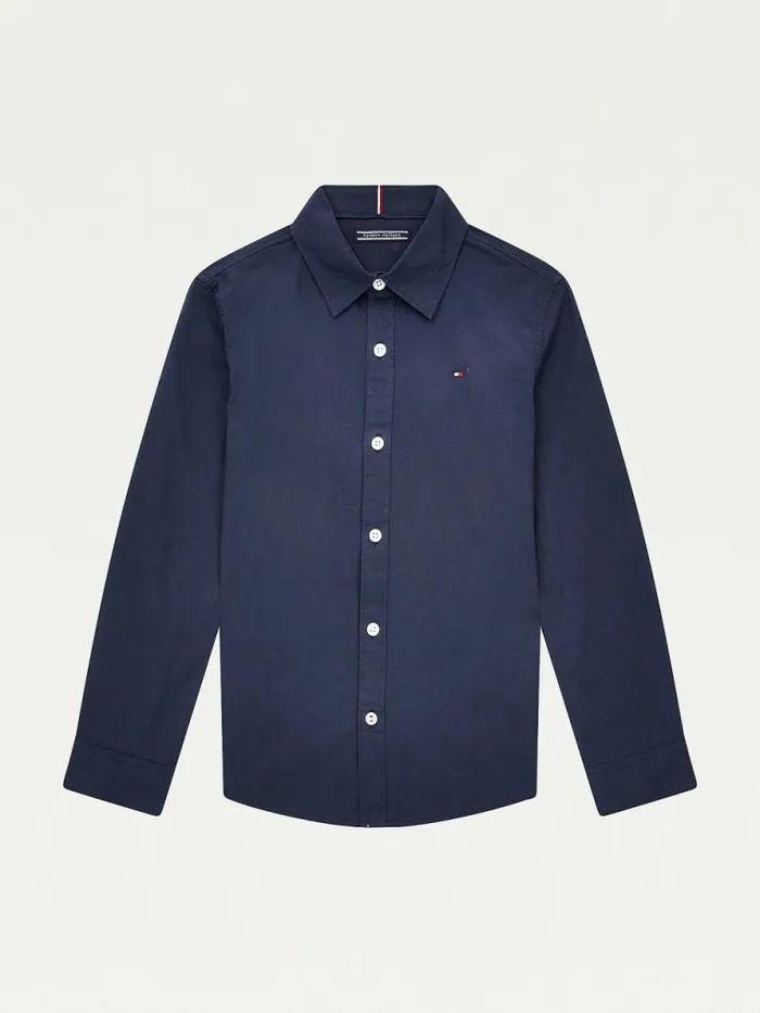 Tommy Hilfiger Stretch Cotton Poplin Shirt Twilight Navy Boys Shirts Gift 4 You Tommy Hilfiger Stretch Cotton Poplin Shirt Twilight Navy Boys Shirts Gift 4 You
