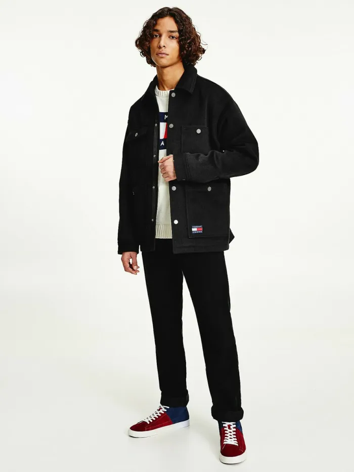 Tommy Hilfiger Stretch Moleskin Worker Jacket Black Mens Coats and Jackets Gift Ideas