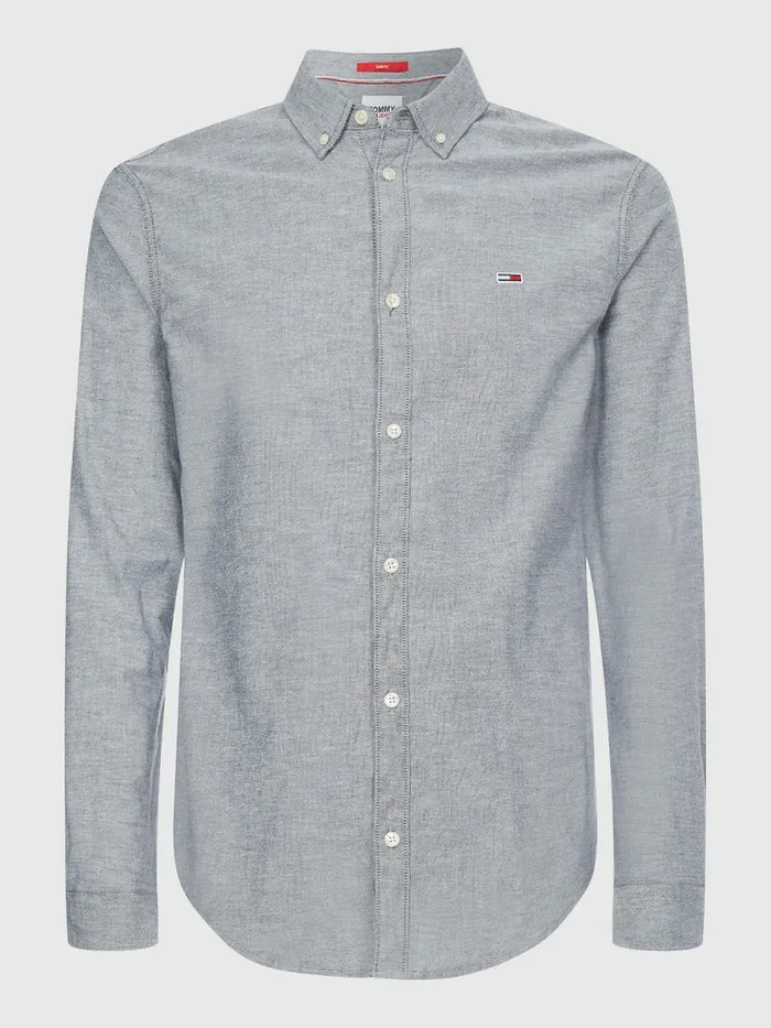 Tommy Hilfiger Stretch Organic Cotton Oxford Shirt Black Mens Shirts Near Me