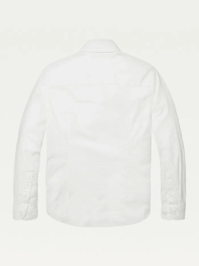 Tommy Hilfiger Stretch Oxford Shirt Bright White Girls Tops and TShirts Near Me