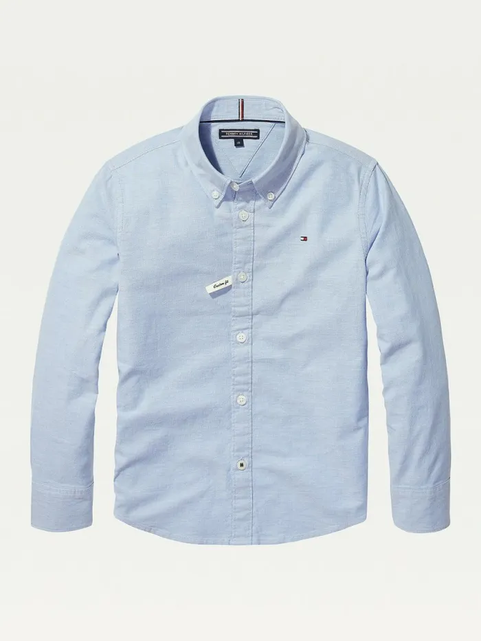Tommy Hilfiger Stretch Oxford Shirt Shirt Blue Boys Shirts For Sale