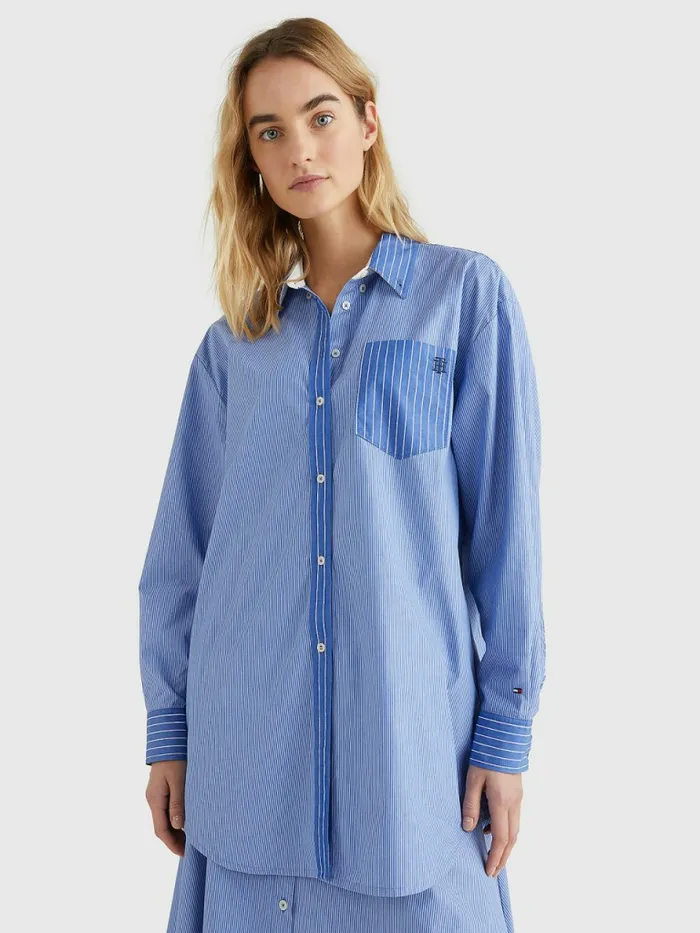 Tommy Hilfiger Stripe Boyfriend Fit Shirt Fine StpBlue Womens Shirts and Blouses Gift 4 You Tommy Hilfiger Stripe Boyfriend Fit Shirt Fine StpBlue Womens Shirts and Blouses Gift 4 You
