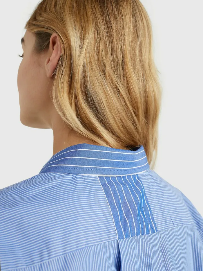 Tommy Hilfiger Stripe Boyfriend Fit Shirt Fine StpBlue Womens Shirts and Blouses Gift 4 You