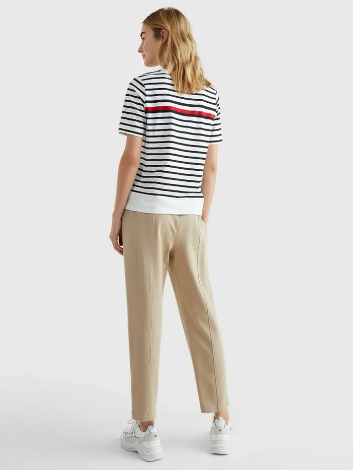 Tommy Hilfiger Stripe Crew Neck TShirt Engineered StpRwb Womens TShirts Cheap On Sale