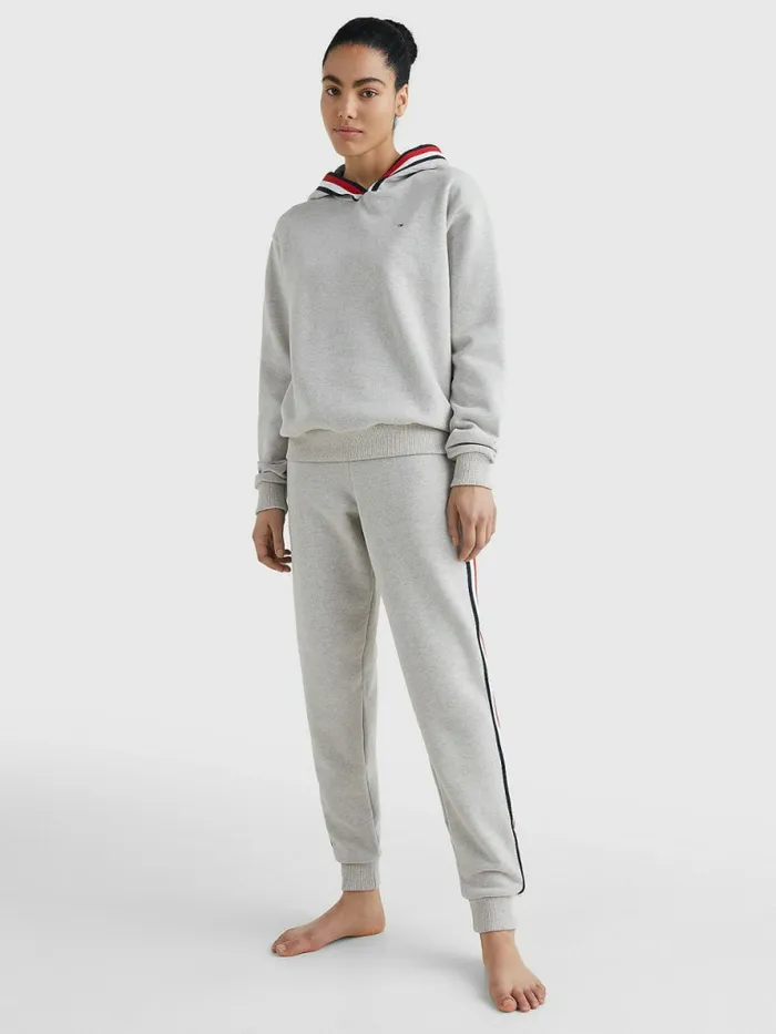 Tommy Hilfiger Stripe Detail Hoody LinoRecover Womens Sweatshirts and Hoodies Near Me