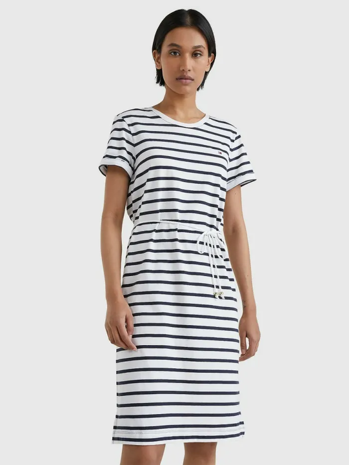 Tommy Hilfiger Stripe TShirt Dress Breton StpWhite Desert Sky Womens Dresses and Jumpsuits On Sale Tommy Hilfiger Stripe TShirt Dress Breton StpWhite Desert Sky Womens Dresses and Jumpsuits On Sale