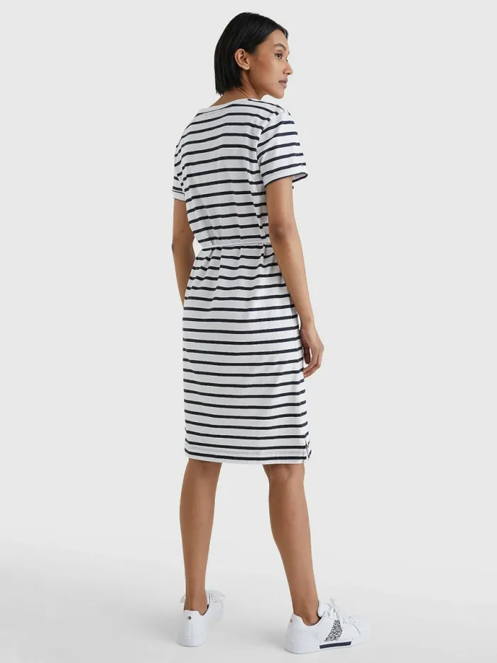 Tommy Hilfiger Stripe TShirt Dress Breton StpWhite Desert Sky Womens Dresses and Jumpsuits On Sale