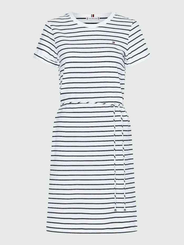 Tommy Hilfiger Stripe TShirt Dress Breton StpWhite Desert Sky Womens Dresses and Jumpsuits On Sale