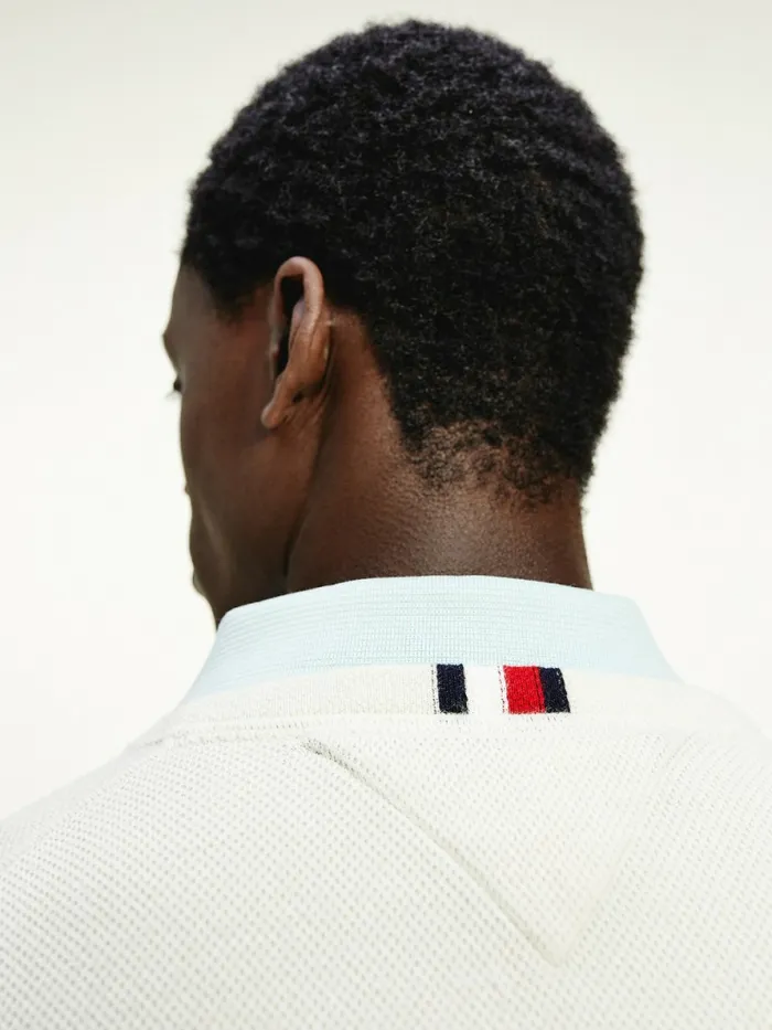 Tommy Hilfiger Structured Logo Embroidery Jumper Ivory Mens Knitwear Gift 4 You