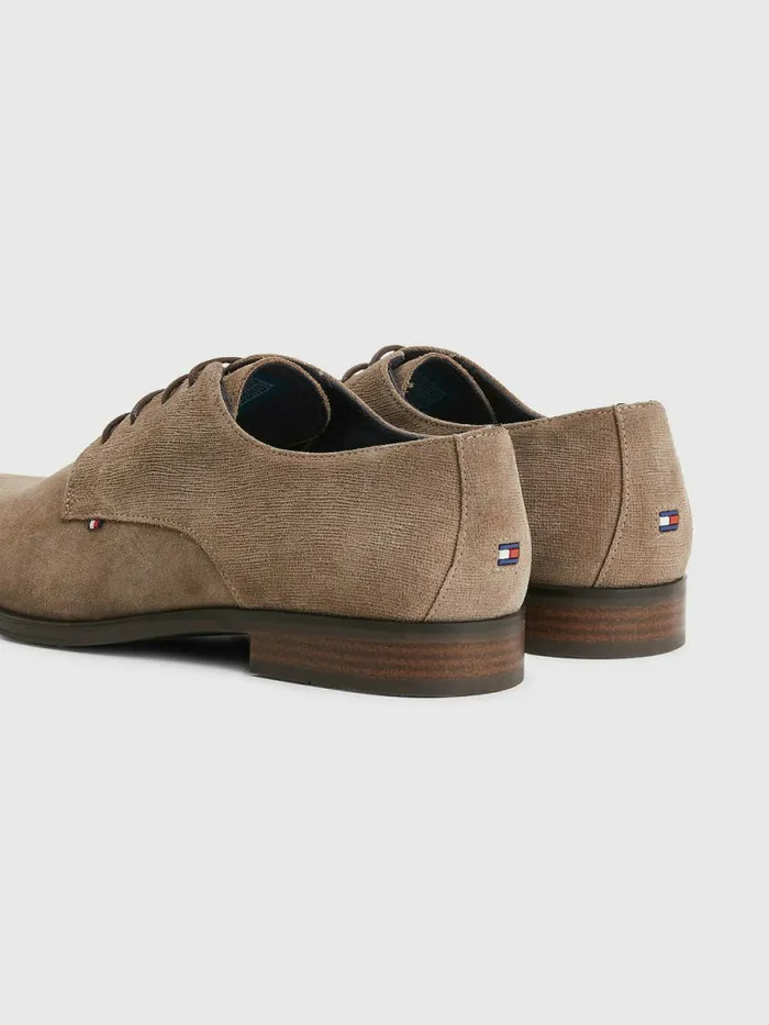 Tommy Hilfiger Suede Derby Shoes Antilope Mens Formal Shoes and Brogues On Sale