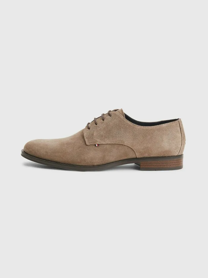 Tommy Hilfiger Suede Derby Shoes Antilope Mens Formal Shoes and Brogues On Sale